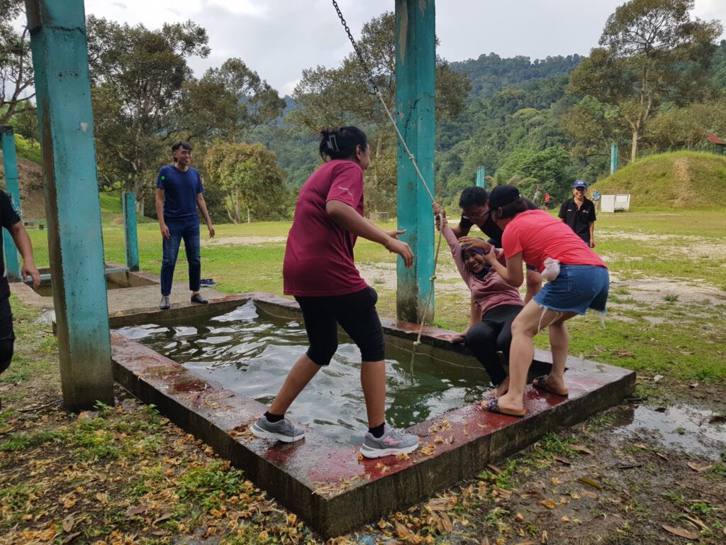 team bulding activity - Boosting Team Morale swing above water