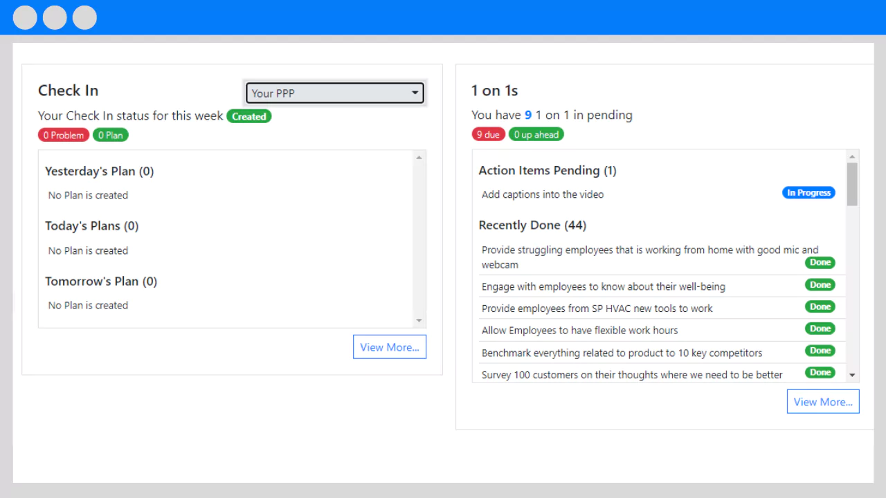 employee dashboard