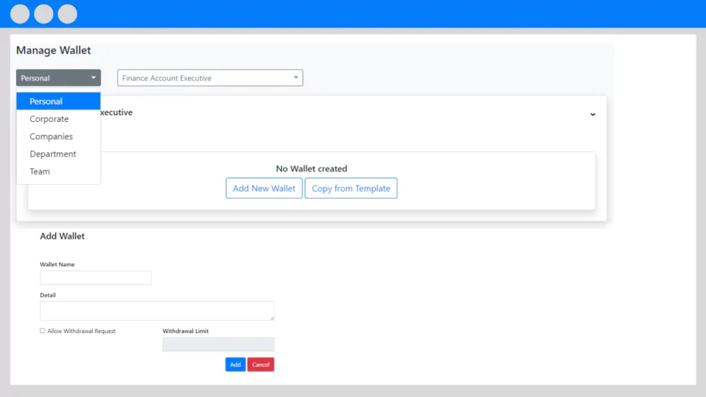 manage wallet