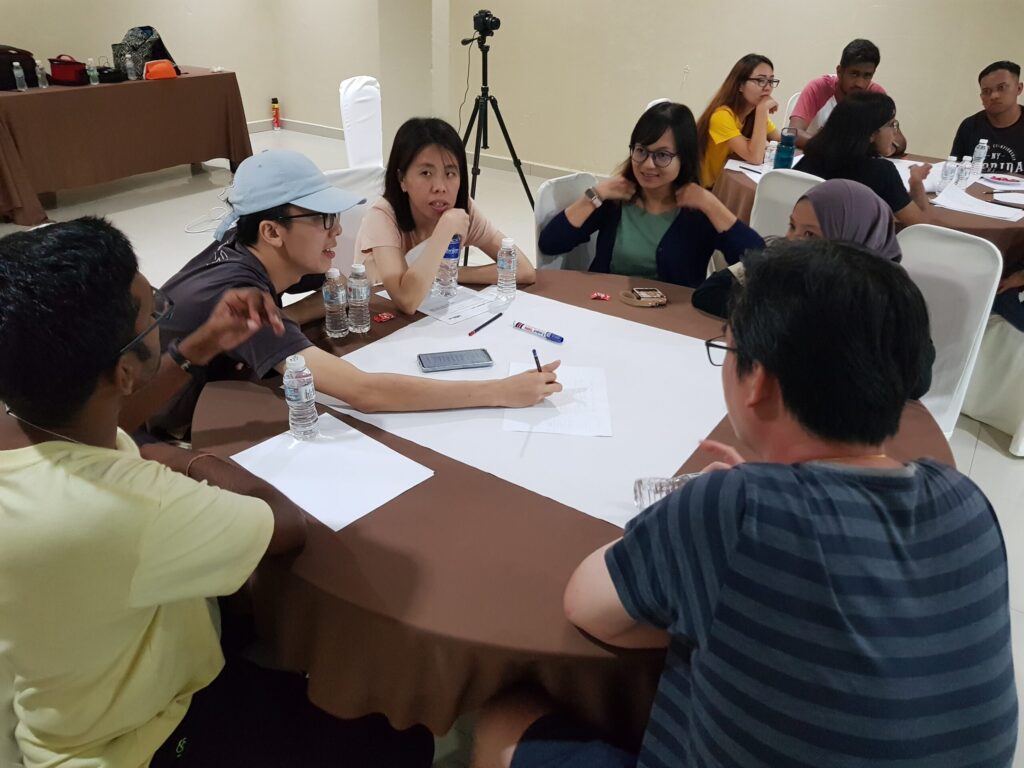 KPI training Malaysia - managers drafting department KPIs in a DoerHRM workshop